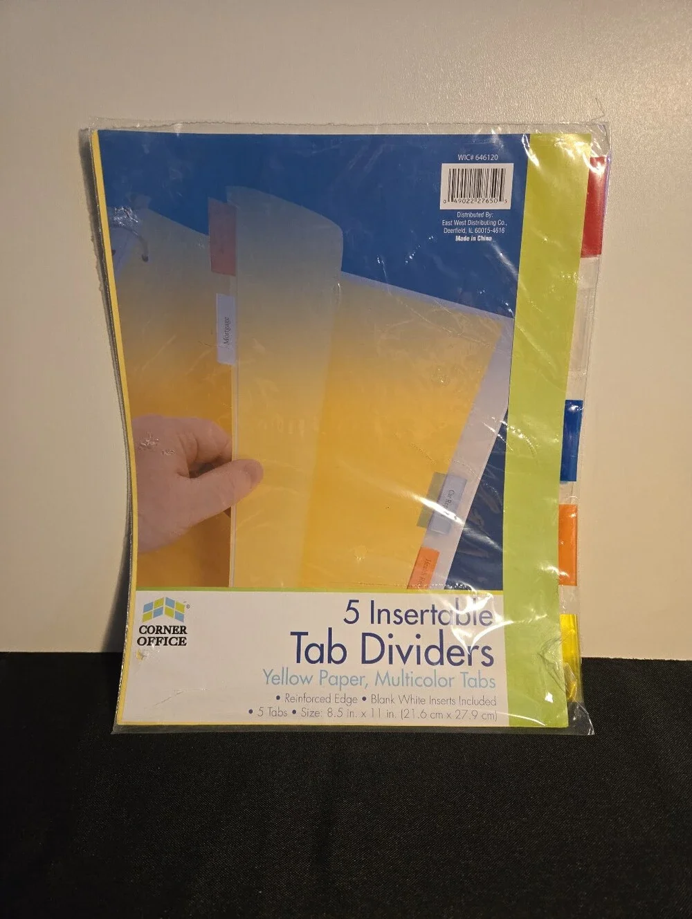 5-Tab Binder Dividers, Insertable Tabs [9 Sets Total]